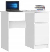 Białe małe biurko pod laptopa i drukarkę T6-Z30