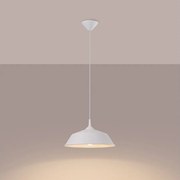 Lampy wiszące skandynawski Quarix, stal - 1 źródło światła 3000K - L.34 x H.74 cm - biały