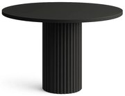 Okrągły stół NESTIL blat czarny, kolor podstawy do wyboru