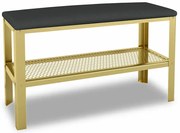 Wąskie siedzisko z półką na buty złoty + czarny F9-Z67