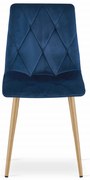 Krzesło LIBRA - granat aksamit / nogi kolor drewna x 1