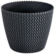 Osłonka ozdobna Splofy Eco Wood 25,9 cm antracytowa PROSPERPLAST