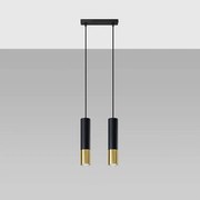 Lampa wisząca LOOPEZ 2 czarna/złoty