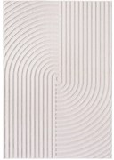 Dywan nowoczesny Doha 3 D wstęgi kremowy 80 cm x 150 cm