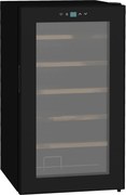 HOMCOM Chłodziarka na wino Czarna Lodówka na 43x45x75cm do eleganckiego przechowywania wina | Aosom PL