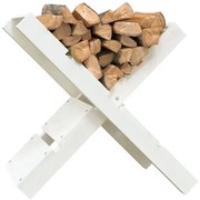 Biały skandynawski stojak na drewno S9-D08