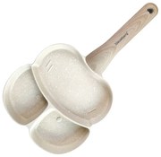 Aluminiowa kremowa patelnia do jajek z powłoką marmurkową F7-W14