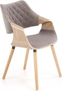 Krzesło K396 VELVET szare HALMAR