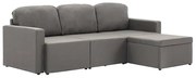 Rozkładana sofa modułowa taupe tkanina H4-F88