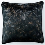 Poszewka na poduszkę 40x40 welurowa marmurek ozdobna czarna na suwak