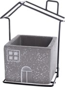 Betonowa osłonka na doniczkę House szary, 11 x 14 x 8,7 cm