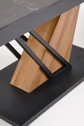 Stół rozkładany spiek czarny marmur/dąb złoty 160-200/90/76 cm VOLANT 160