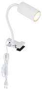 Globo 57911KW - Lampa klip ROBBY 1xGU10/25W/230V biała, elastyczna