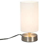 Nowoczesna lampa stołowa biała okrągła 12 cm - Milo 2 Nowoczesny Oswietlenie wewnetrzne