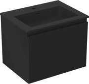 Mexen Orio szafka łazienkowa 60 cm z umywalką Otis, 1 szuflada, czarna mat - 91A10-06047-1-BF71-W18M71