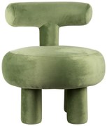 Jasnozielony aksamitny fotel Abrazo – Leitmotiv