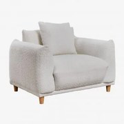 Fotel Z Tkaniny Bouclé Eracli Bouclé White - Sklum