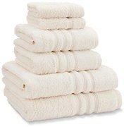 Kremowe bawełniane ręczniki frotte zestaw 6 szt. Zero Twist – Catherine Lansfield