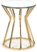 Okrągły stolik kawowy glamour z lustrzanym blatem R4-P10