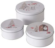 Zestaw trzech puszek do przechowywania FIETE, Ø 14-20 cm