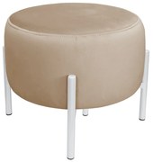 Pufa OLA LOFT ławka podnóżek metal biała MG06