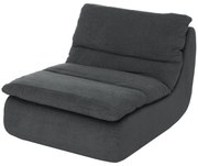 HOMCOM Fotel z Pianki Podłogowy, Leżanka z Możliwością Zdejmowania Tapicerki, Sessel Lounge do Salonu, Sypialni, Szary
