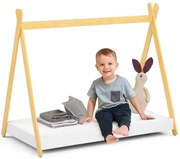 Białe łóżko dziecięce tipi 80x180B7-L15