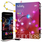 Twinkly TWKS200RGB-G - LED RGB Ściemnialny łańcuch bożonarodzeniowy 200xLED 14 m USB Wi-Fi