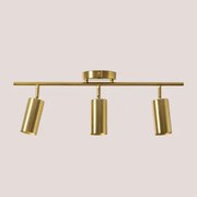 Regulowana Lampa Sufitowa Z Metalu Plusie Złoto - Sklum