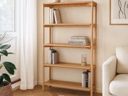 Regał Fjord dębowy wysoki 160x86 cm – styl skandynawski, kolor dębowy olejowany