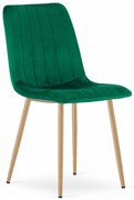 Aksamitne krzesło LAVA, zielone
