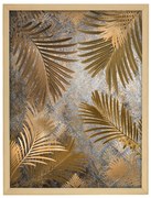 Obraz Golden Leaves 30x40cm gold