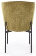 Krzesło tapicerowane tkanina oliwkowy, zielony K590
