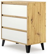 Minimalistyczna komoda na nóżkach dąb artisan + biały S5-Z92
