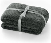 Ciemnoszary koc z mikrowłókna DecoKing Henry, 210x170 cm