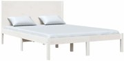 Białe sosnowe łóżko małżeńskie 140x200 D5-G85