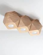Plafon WOODY 3 naturalne drewno SOLLUX  LIGHTING