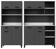 Buffet kuchenny SORRO 80 cm + 120 cm do kuchni, jadalni - antracyt