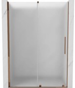 Mexen Velar drzwi prysznicowe rozsuwane 140 cm, szron, różowe złoto - 871-140-000-31-60