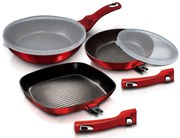 3 sztuki patelni aluminiowych z odpinanymi rączkami L4-P02