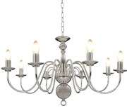 Srebrny żyrandol w formie świecznika - 5X EX170 A1-N88