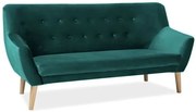 Sofa NORDIC 3 VELVET zielona SIGNAL