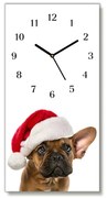 Zegar ścienny Pionowy-Bulldog Pies Święta