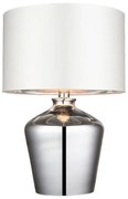 Endon 61198 - Lampa stołowa WALDORF 1xE27/10W/230V chrom błyszczący/biała