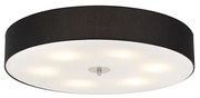 Lampa sufitowa wiejska czarna 70 cm - Drum