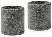 Zestaw 2 ciemnoszarych doniczek Bonami Selection Terrazzo, ø 26 cm