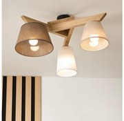 żyrandol natynkowy ANTONIO 3xE14/40W/230V dąb