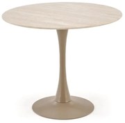Stół okrągły TOLIO 90x90 beżowy/kaszmirowy HALMAR