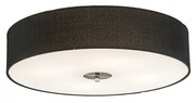Rustykalna lampa sufitowa czarna 50 cm - Drum Jute Nowoczesny Oswietlenie wewnetrzne