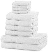 Białe ręczniki bawełniane i ręczniki kąpielowe w zestawie 10 szt. Marina - DecoKing